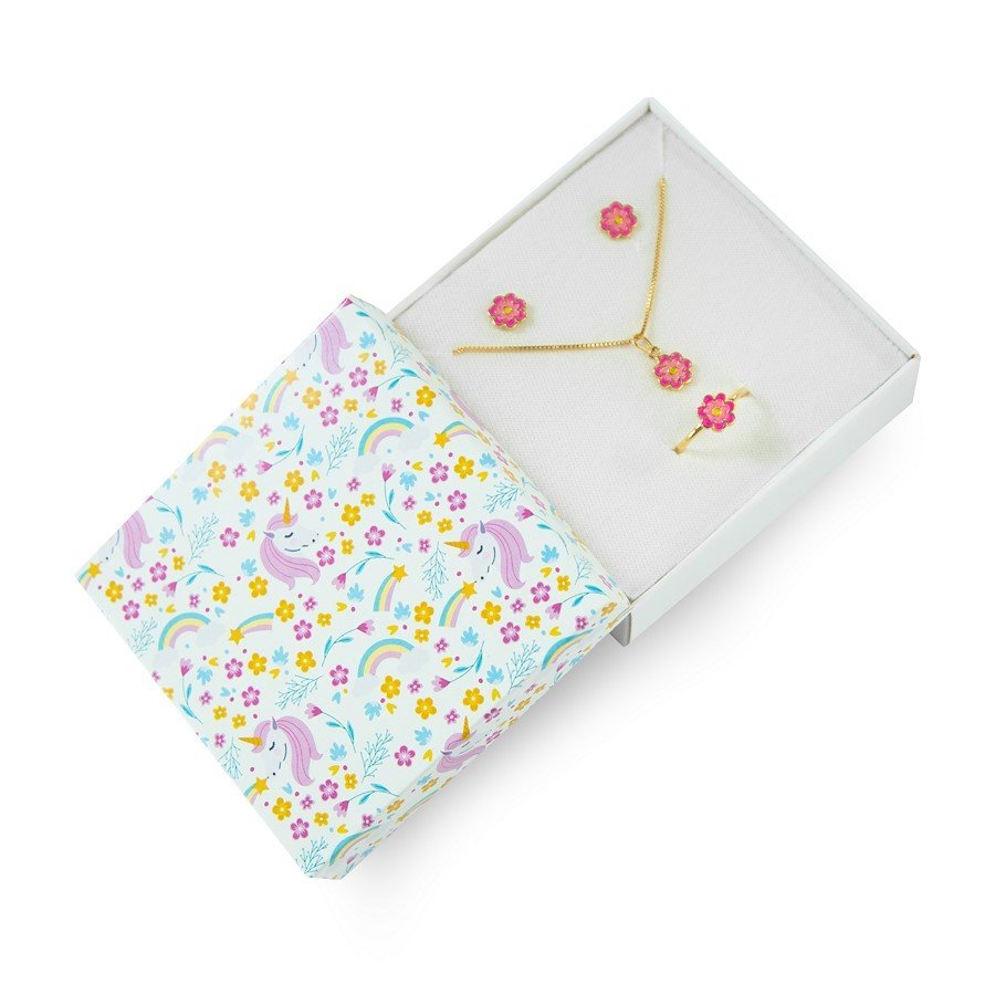 Caixinha Unicórnio 8x8x3 cm (pct 20 un) Sortido