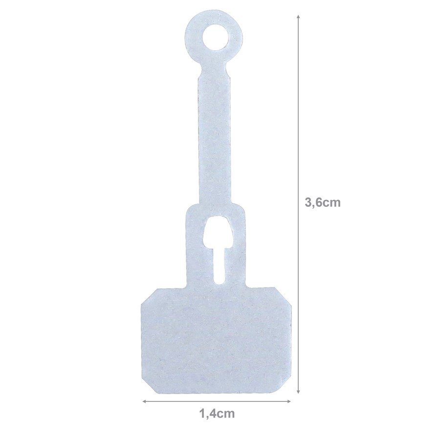 Etiqueta com Haste para Anel (1000 Unidades) - 1,4x3,6 cm. .
