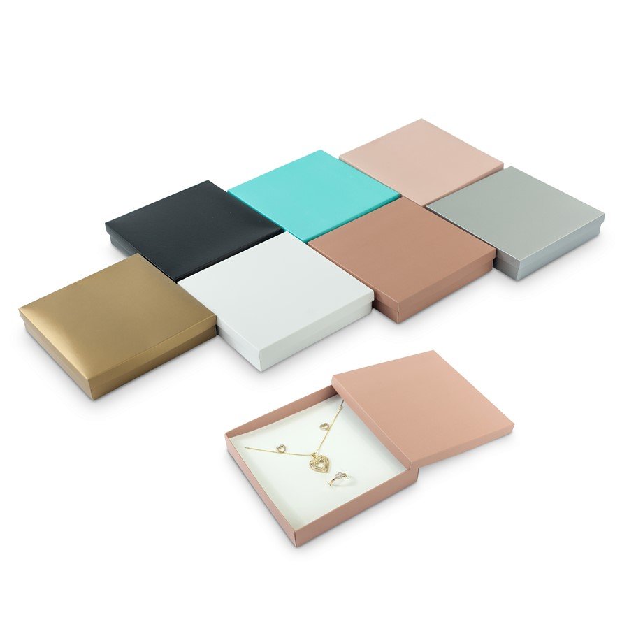 Caixinha de Papel para Conjunto de Joias (8 Un)-16x16x3,5 cm Sortido