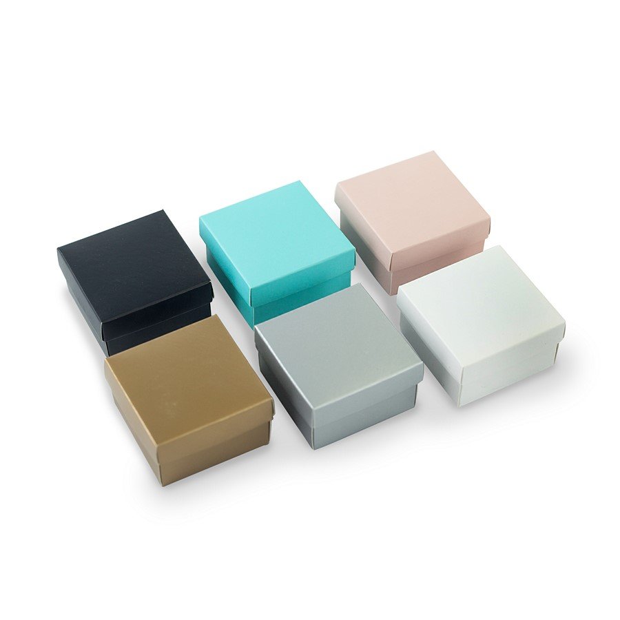 Caixa de Papel para presente - 5,1x5,1x3,0 cm. Sortido