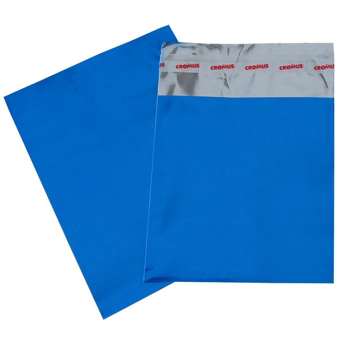 Papel para Presente Metalizado (100 Unidades) - 8x8cm. Azul Metalizado