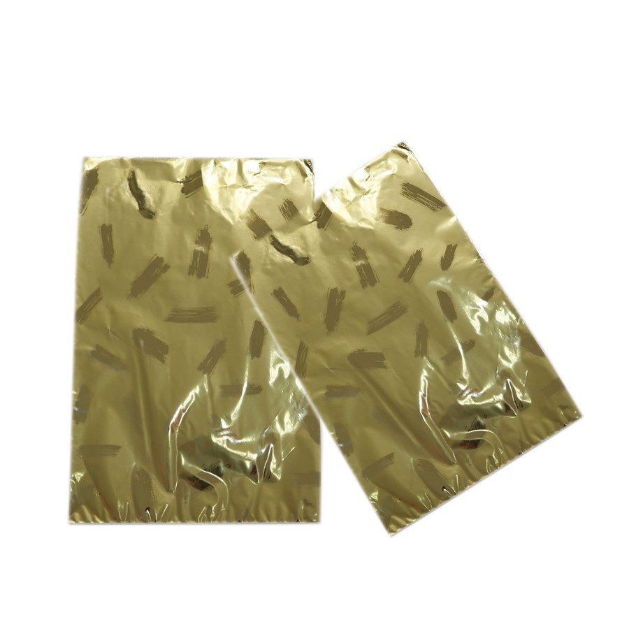 Embalagem Metalizada 15x22 (50un) Pinceladas Ouro