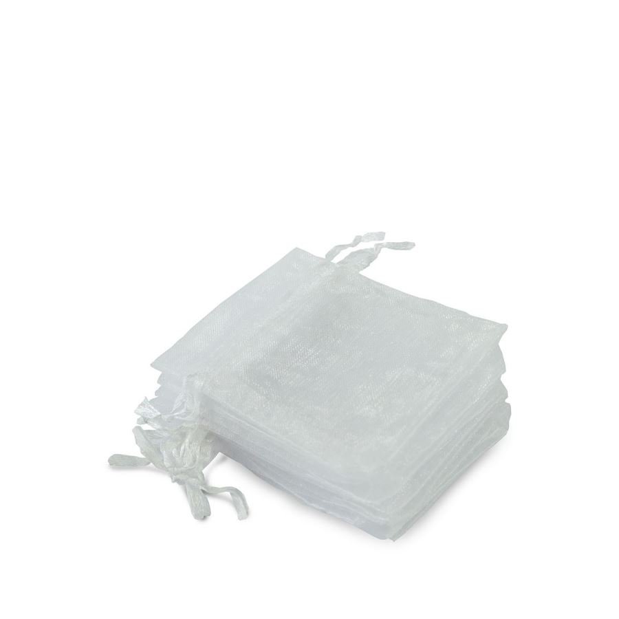 Saquinho em Organza para Joias (20 Unidades) - 7x9 cm. Branco