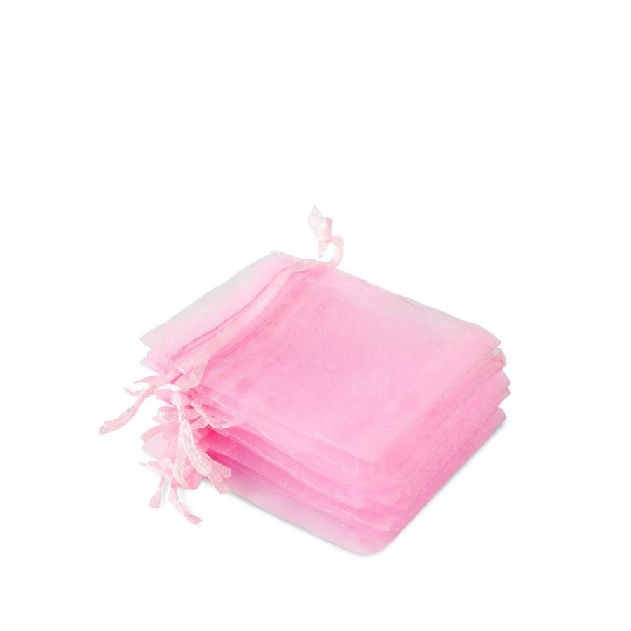 Saquinho em Organza para Joias (20 Unidades) - 7x9 cm. Rosa