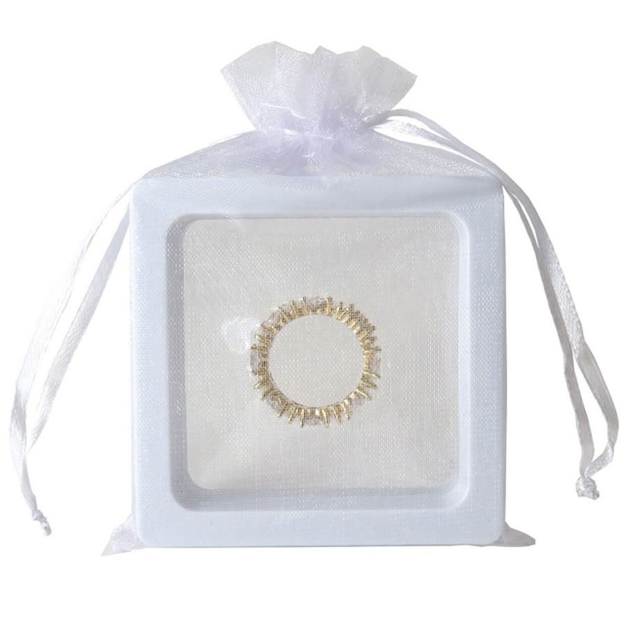 Saquinho em Organza para Joias (20 Unidades) - 9x12 cm. Branco