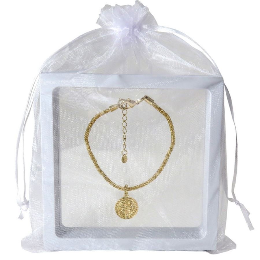 Saquinho em Organza para Joias (20 Unidades) - 12x16 cm. Branco