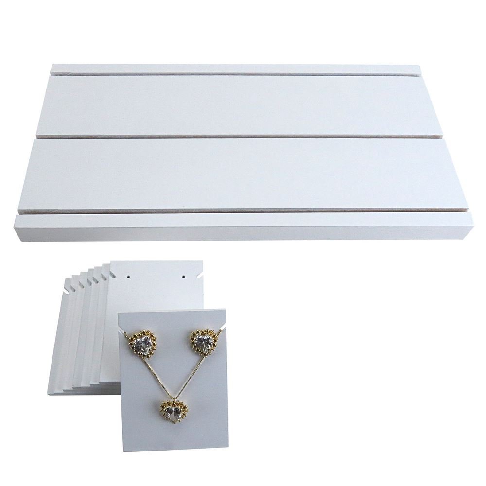 Vitrine Expositora para Brincos ou Conjuntos - 32x20x2 cm. Branco