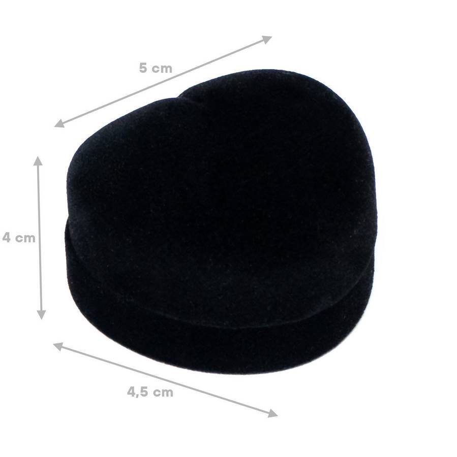 Embalagem de veludo para Anel 5x4,5x4 cm Preto