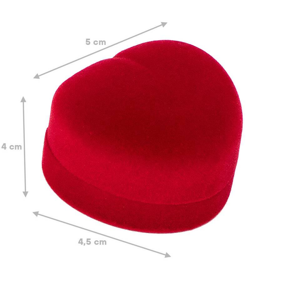 Embalagem de veludo para Anel 5x4,5x4 cm Vermelho