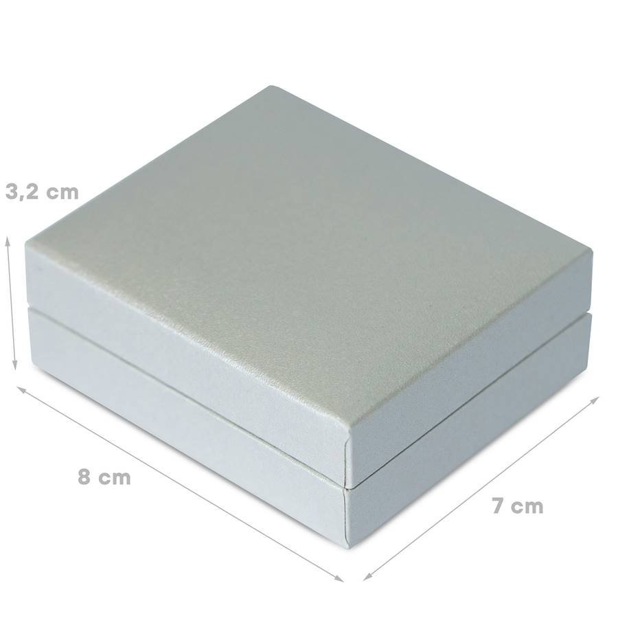Embalagem para Conjunto de Colar ou Brinco ou Pingente 7x8x3 cm Prata