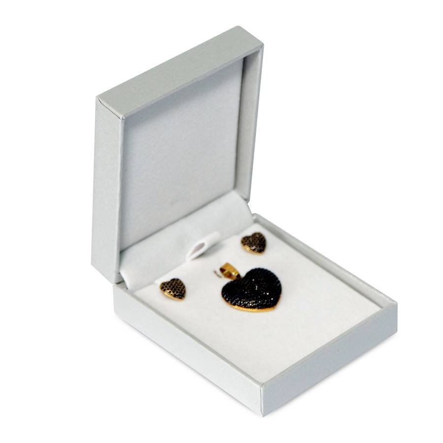 Embalagem para Conjunto de Colar ou Brinco ou Pingente 7x8x3 cm Prata