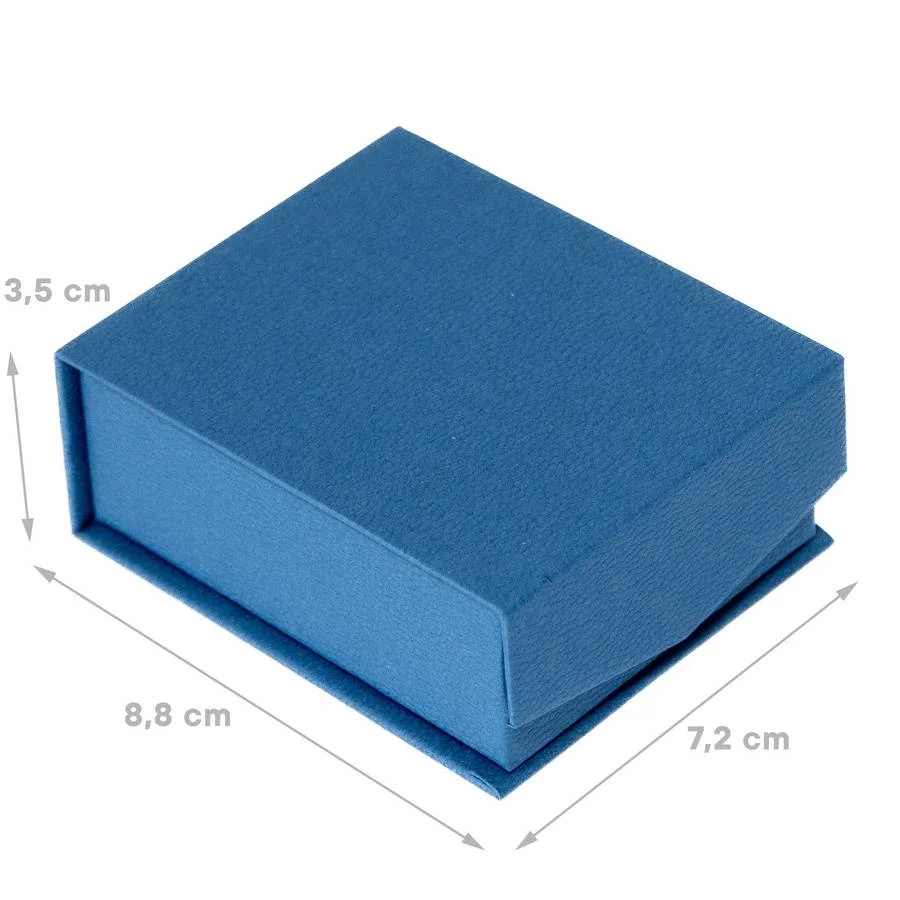Embalagem para Conjunto de Colar ou Brinco ou Anel 7,2x9x3,5 cm Azul