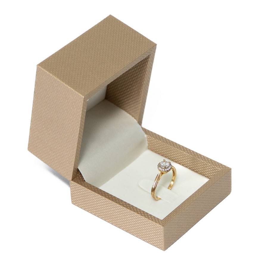 Embalagem para Anel com lingueta 6x6,5x5 cm Dourado