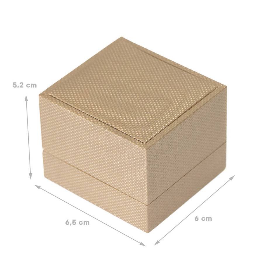 Embalagem para Anel com lingueta 6x6,5x5 cm Dourado