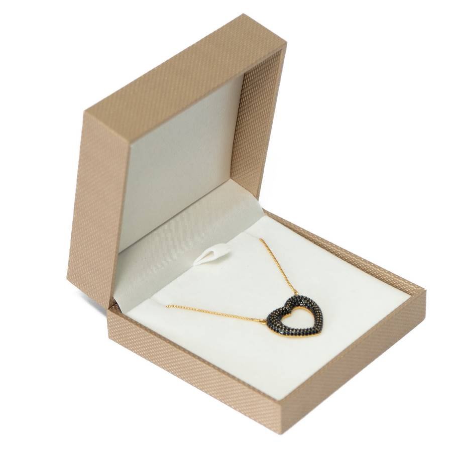 Embalagem para Conjunto de Colar ou Brinco 9x9x4 cm Dourado