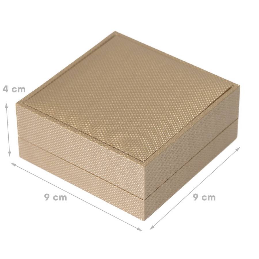 Embalagem para Conjunto de Colar ou Brinco 9x9x4 cm Dourado