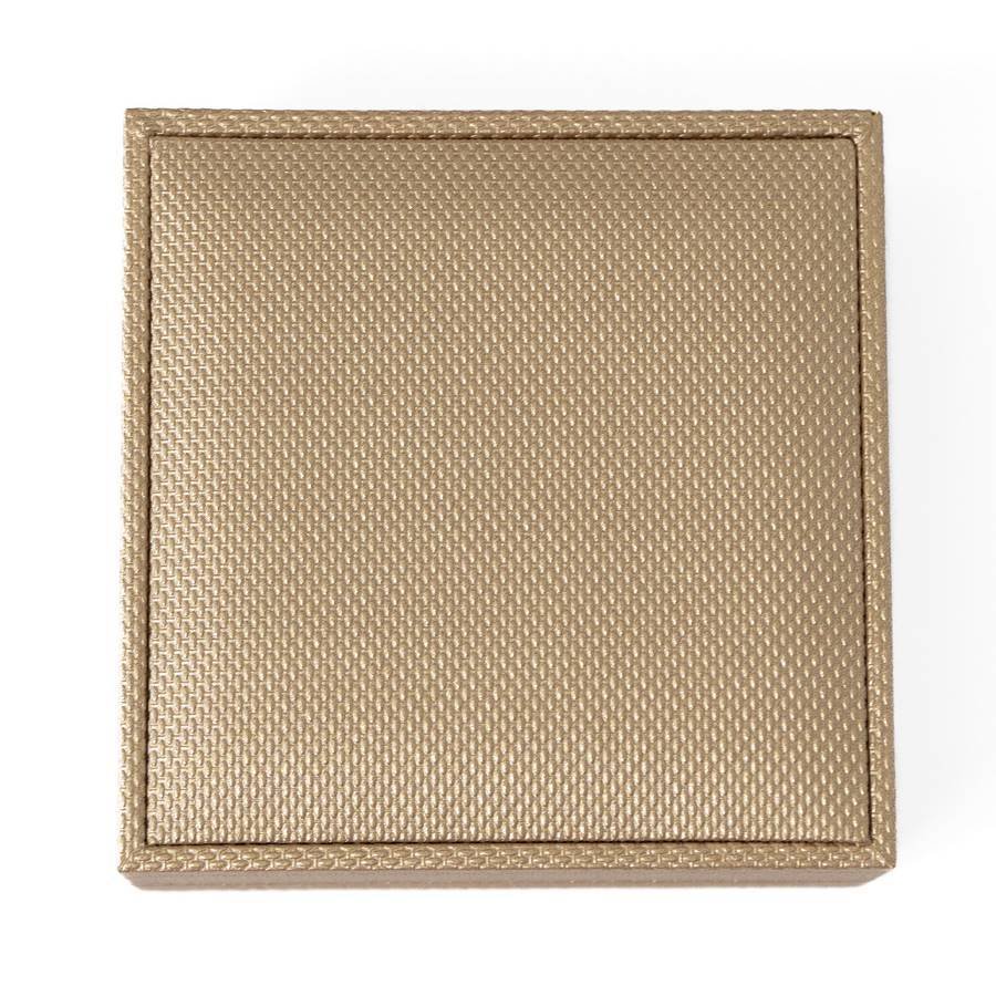Embalagem para Conjunto de Colar ou Brinco 9x9x4 cm Dourado