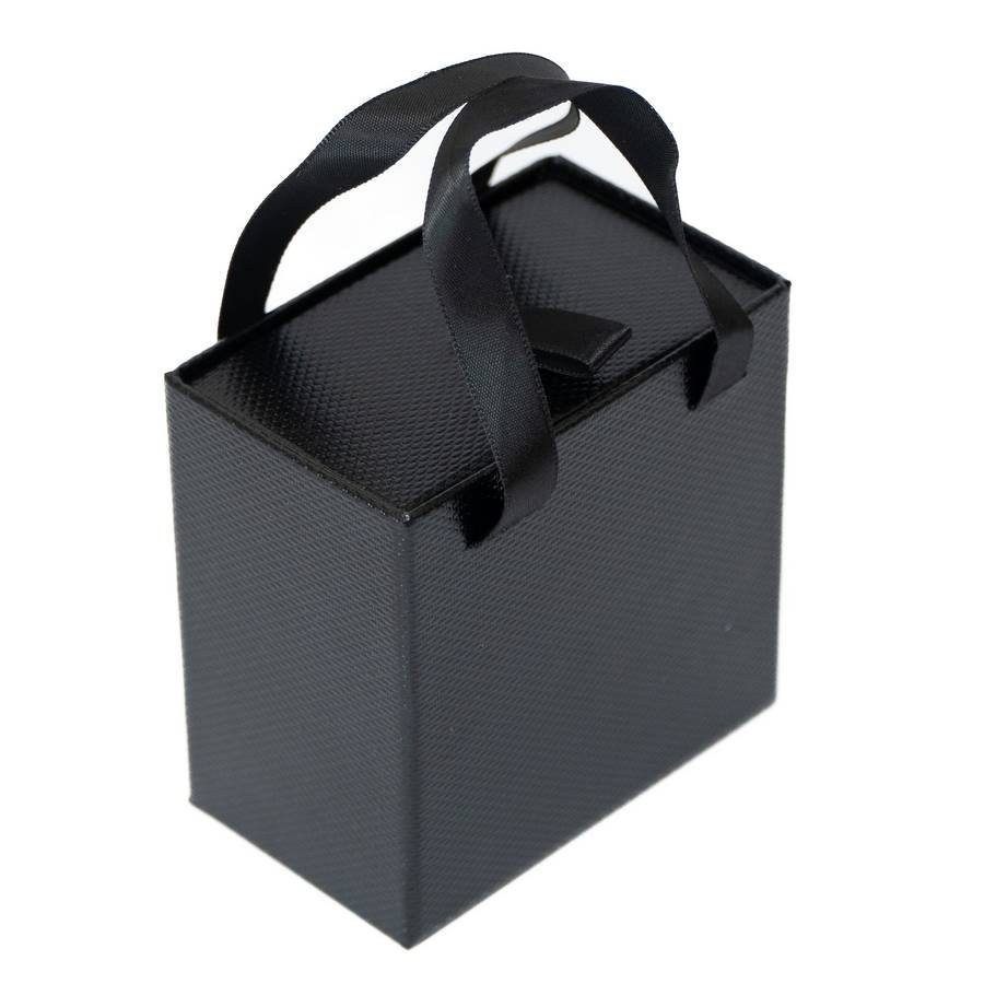Embalagem com alça para Anel 8x8x5 cm Preto