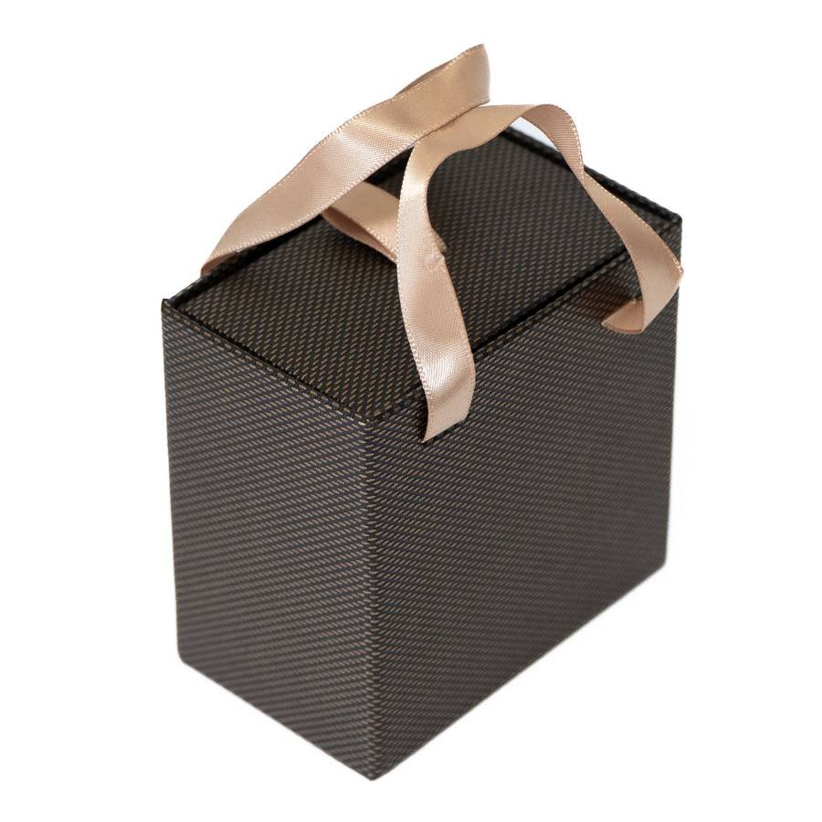 Embalagem com alça para Anel 8x8x5 cm Marron