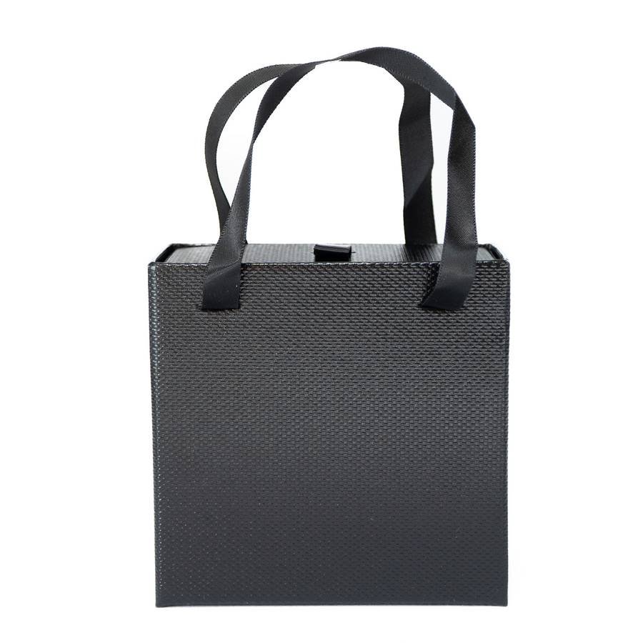 Embalagem com alça para Conjunto de Colar ou Brinco 10x10x5 cm Preto