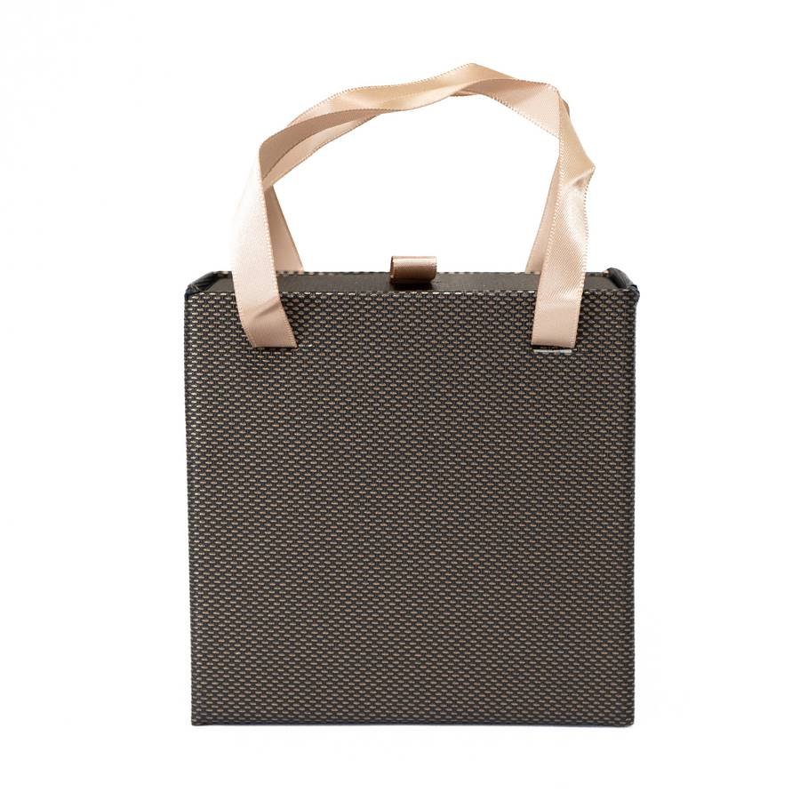 Embalagem com alça para Conjunto de Colar ou Brinco 10x10x5 cm Marron
