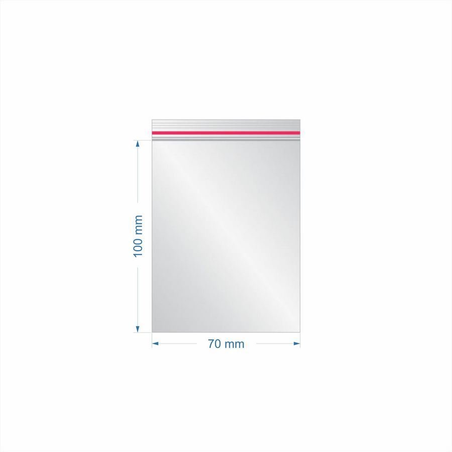 Saco Plástico Zip 100x70mm -Pacote com 100 unidades Sortido