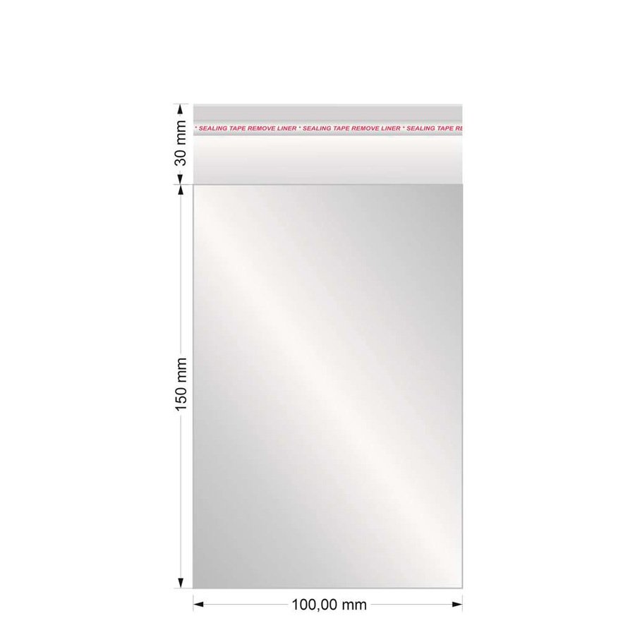 Saco Plástico Adesivo -100x150+30mm- Pacote com 100 Unidades Sortido