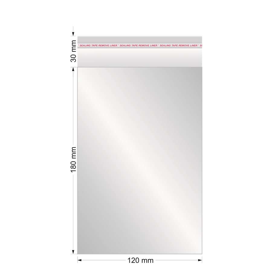 Saco Plástico Adesivo 120x180+30mm -Pacote com 100 Unidades Sortido