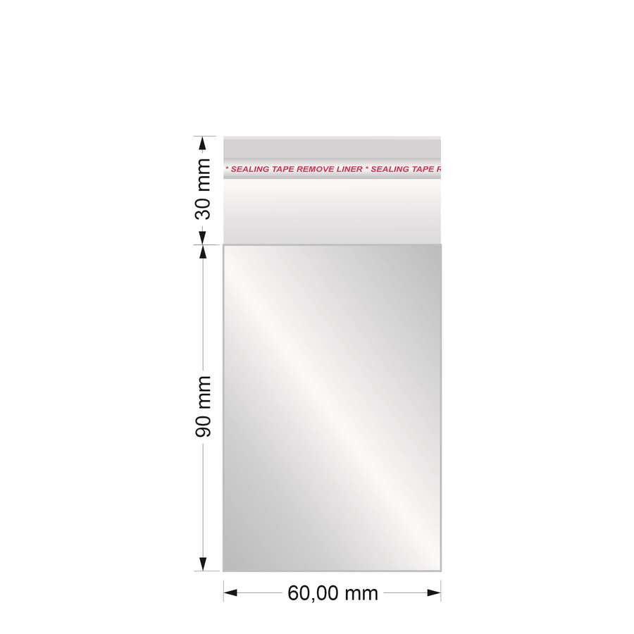 Saco Plástico Adesivo 60x90+30mm-Pacote com 100 Unidades Sortido