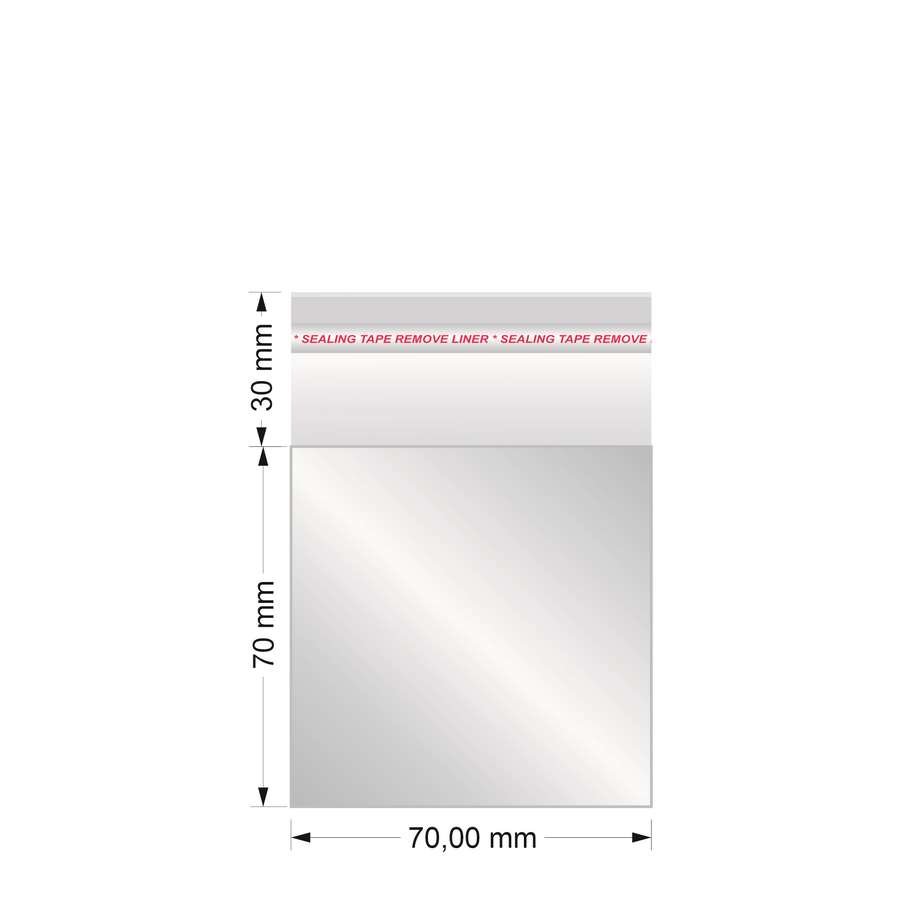 Saco Plástico Adesivo -70x70+30-Pacote 100 Unidades Sortido
