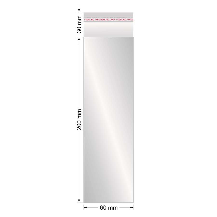 Saco Plástico Adesivo para Joias (100 unidades) - 6x20 cm. Sortido