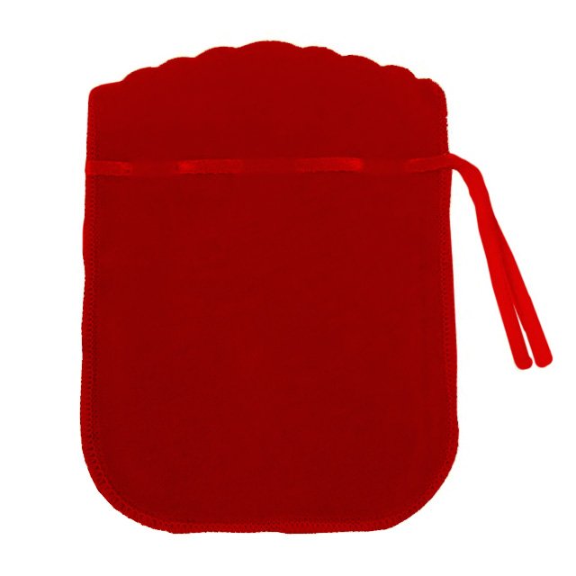 Saquinhos em Veludo para Joias (20 Unidades) - 9x12 cm. Veludo Vermelho