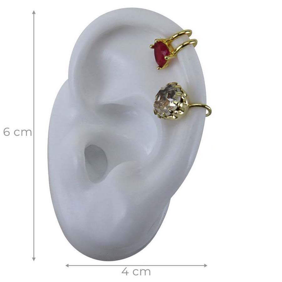 Orelha Expositora Esquerda para Joias. Branco