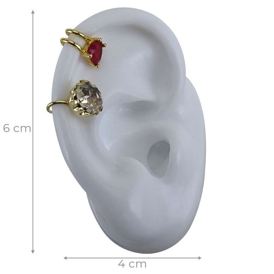 Orelha Expositora Direita para Joias. Branco