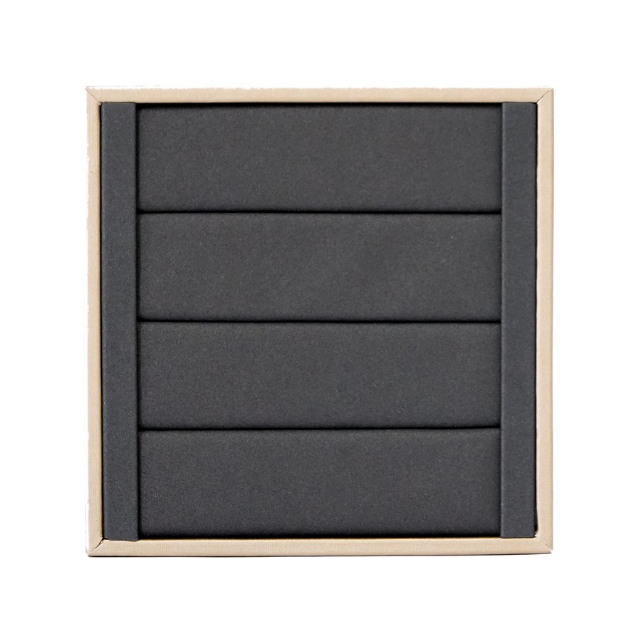 Bandeja Expositor Rolete para Anel Camurça cinza - Dunny dourado