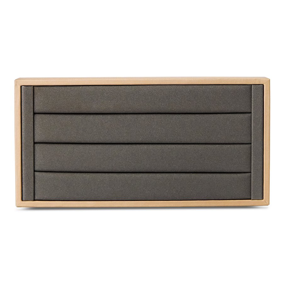 Bandeja Expositora Rolete para Anel Camurça cinza - Dunny dourado