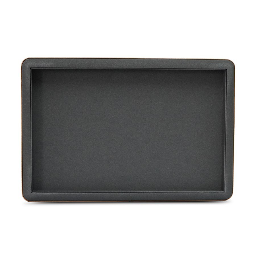 Bandeja Expositora Lisa para Joias Camurça cinza - Dunny dourado