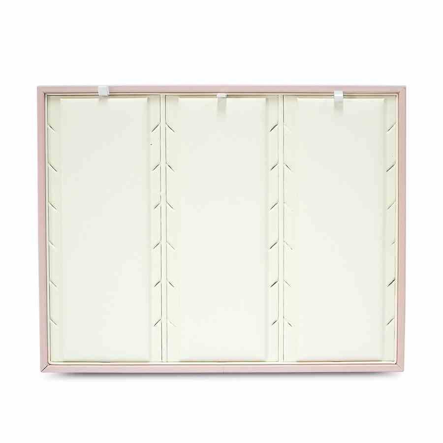 Bandeja Expositora para Gargantilhas Dunny Rosa - Vinil Branco