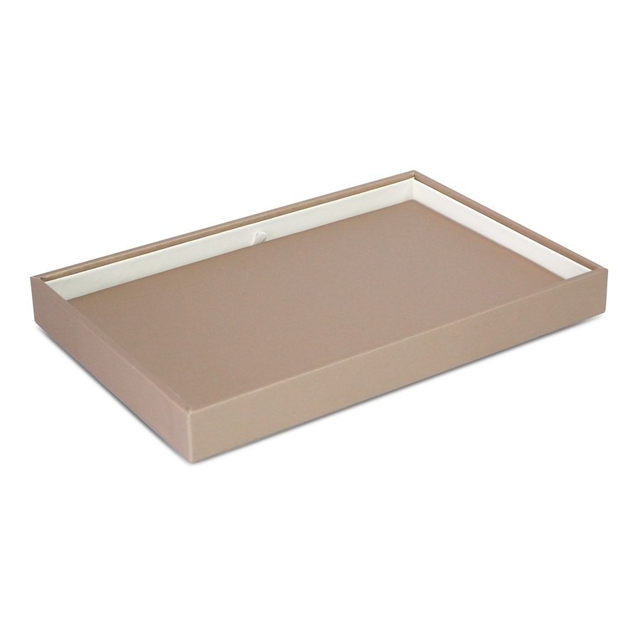 Bandeja Lisa com placa para Atendimento Vinil Dourado - Vinil Branco