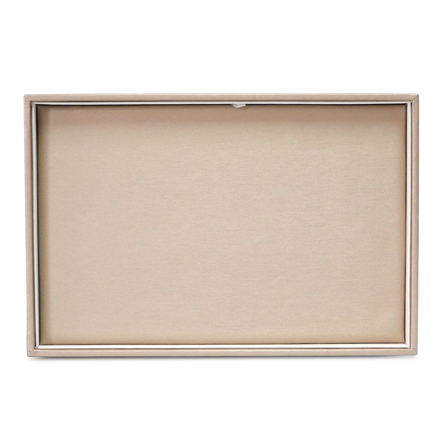 Bandeja Lisa com placa para Atendimento Vinil Dourado - Vinil Branco
