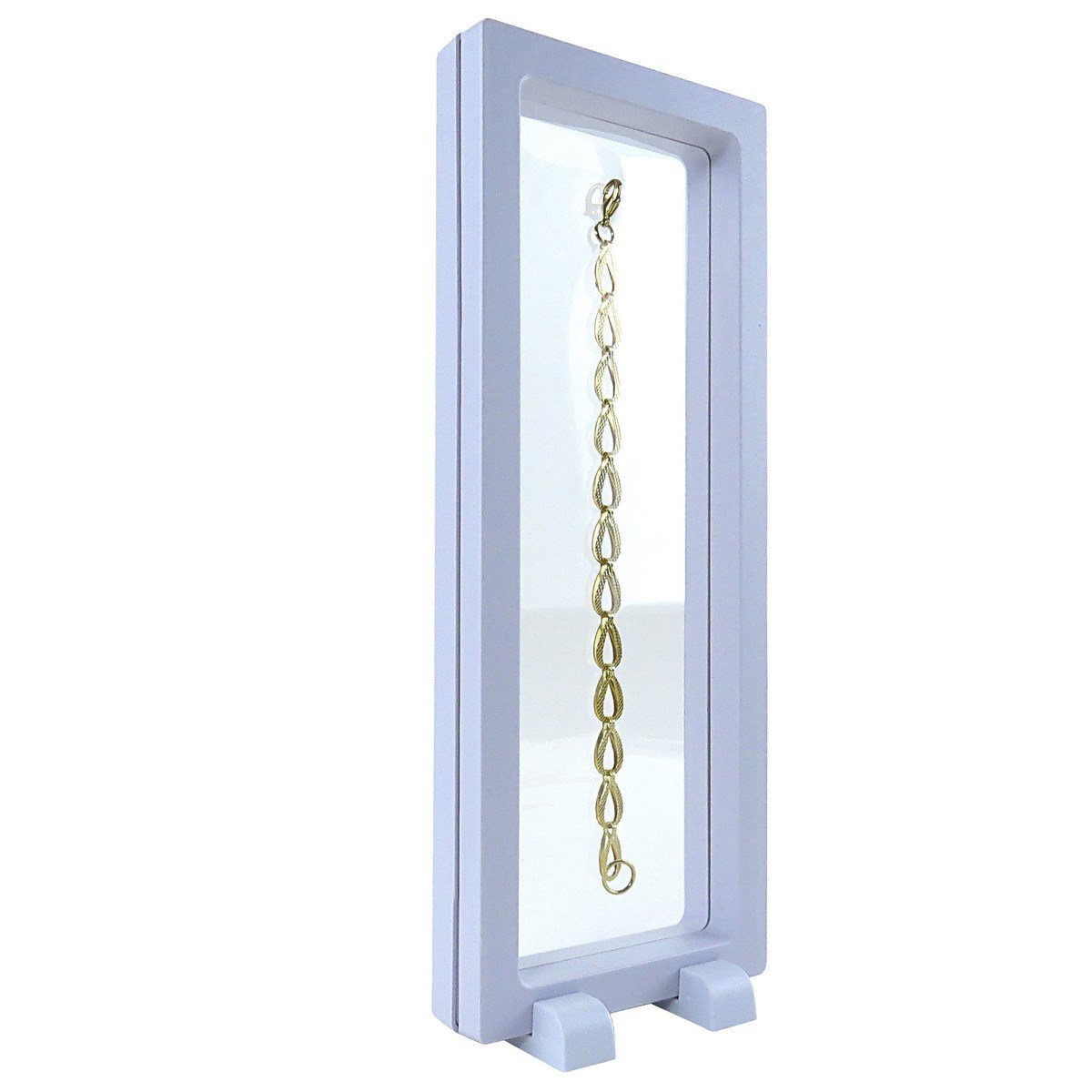 Expositor Flutuante para Joias - 9x23 cm. Branco