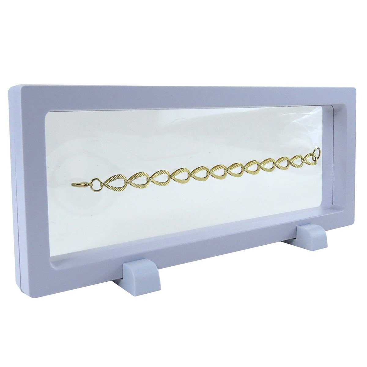 Expositor Flutuante para Joias - 9x23 cm. Branco