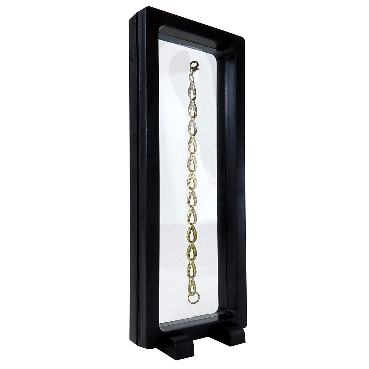 Expositor Flutuante para Joias - 9x23 cm. Preto