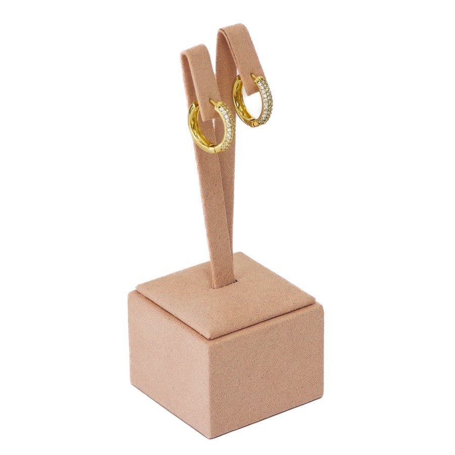 Expositor Deluxe Y para Brincos M Camurça Rosa