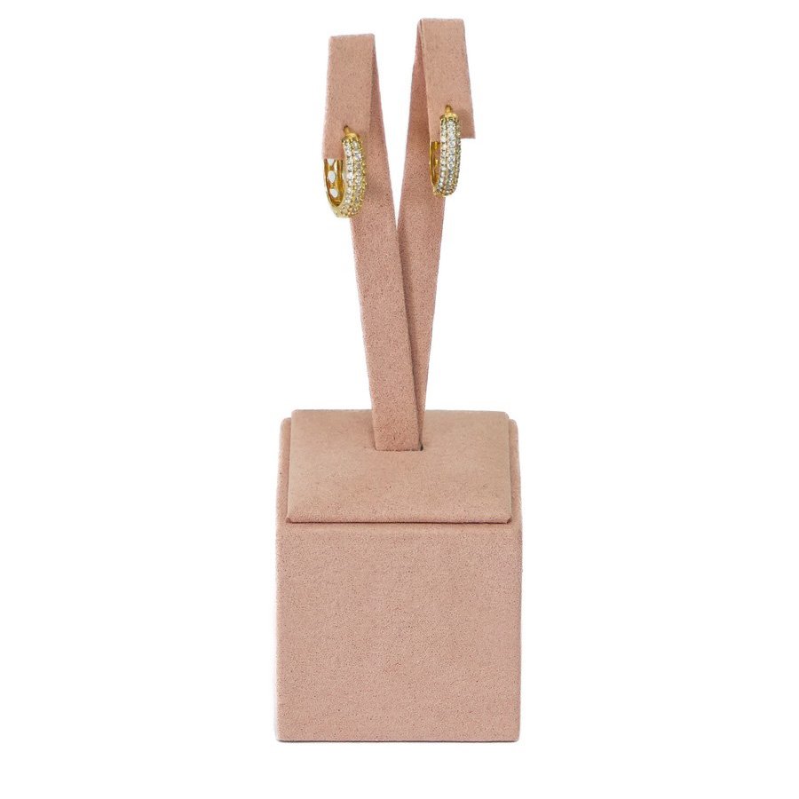 Expositor Deluxe Y para Brincos G Camurça Rosa