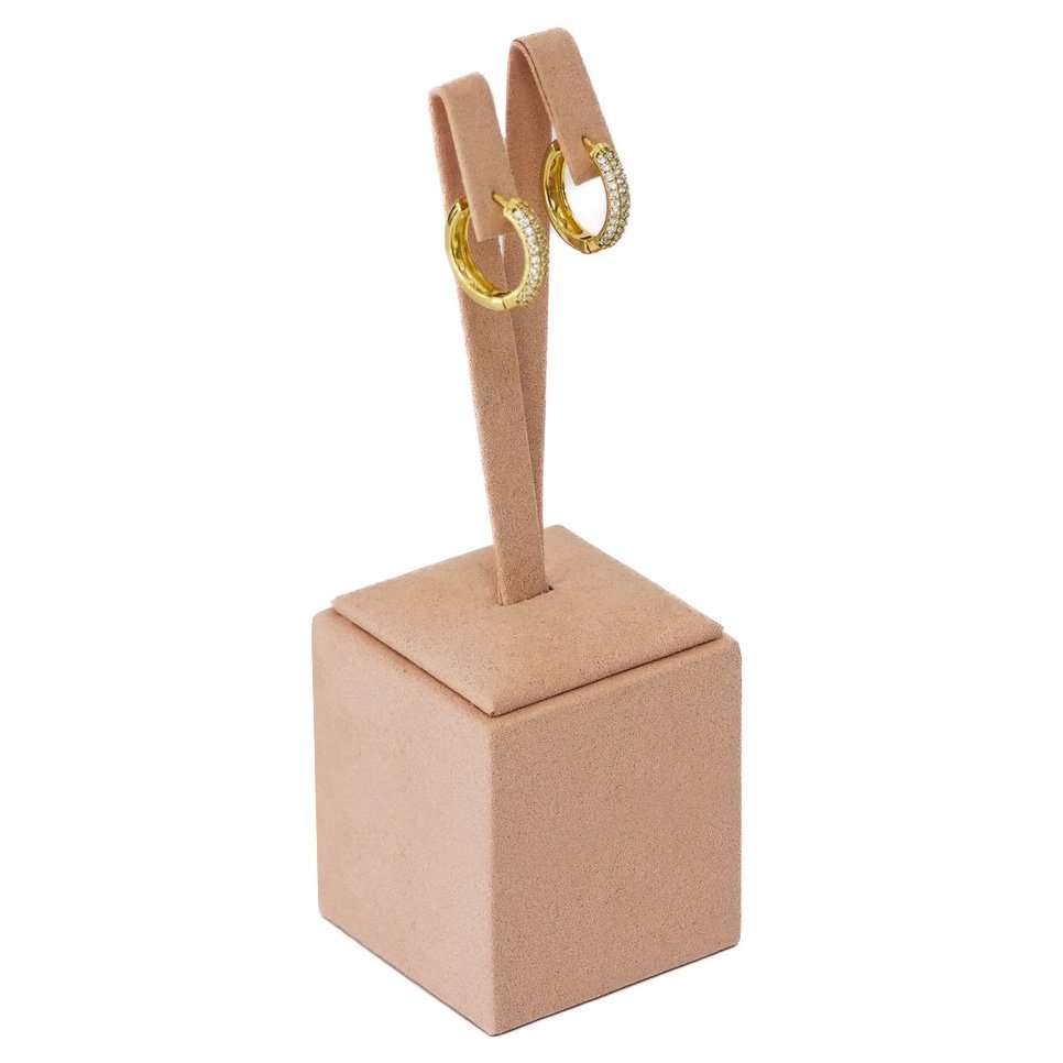 Expositor Deluxe Y para Brincos G Camurça Rosa