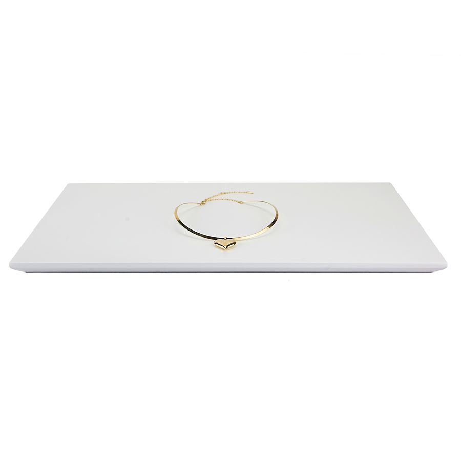 Base para Vitrine Expositora de Joias - 45x24x2 cm. Branco