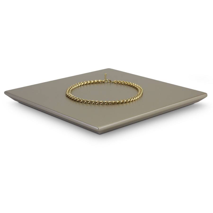 Base Expositora para Vitrine de Joias - 25x25x2 cm. Champagne