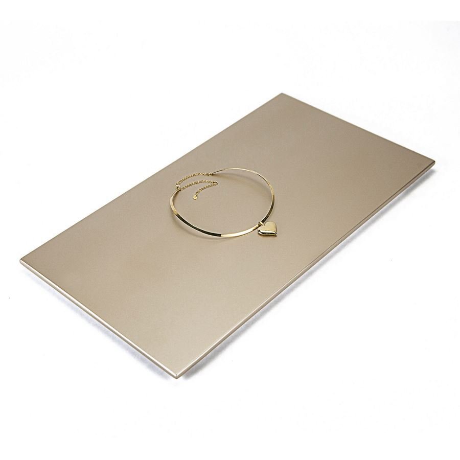 Base Expositora para Vitrine de Joias - 45x24x2 cm. Champagne