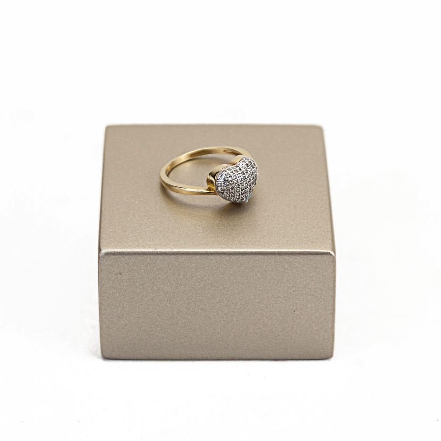 Expositor Médio Amadeirado para Joias - 5x5x3 cm. Champagne